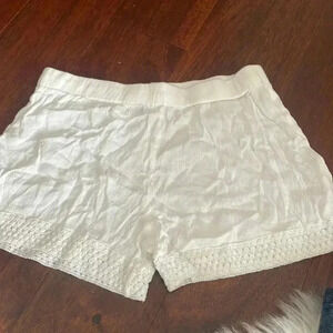 Primark white linen shorts